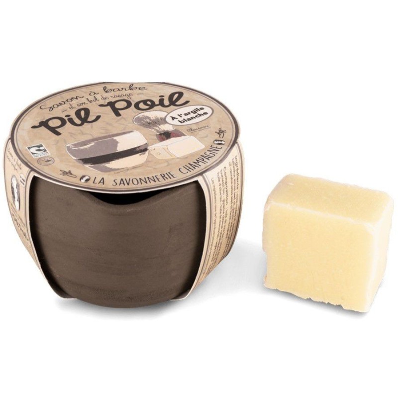 Kit barbe: Savon à barbe BIO + bol d'argile - Maison Sidonie Champagne