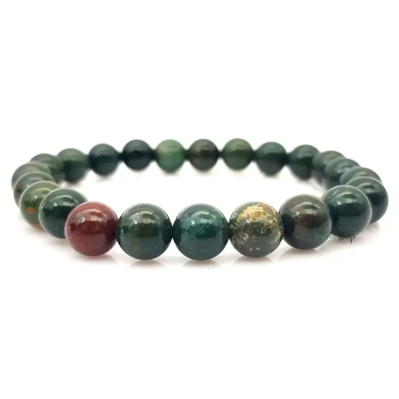 Bracelet Jaspe Héliotrope - Qualité A