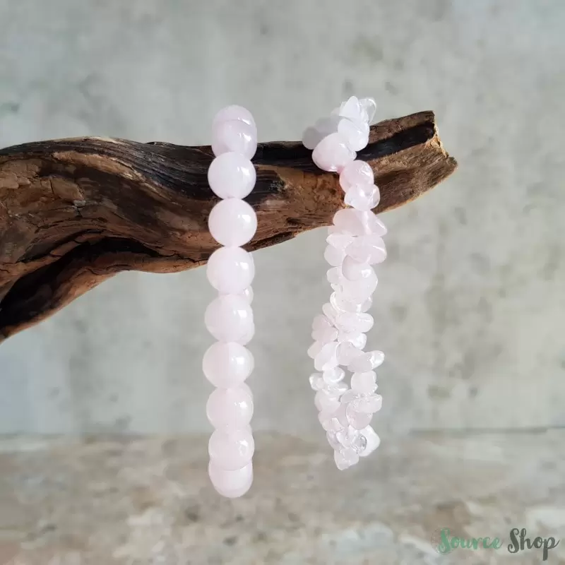 Bracelet baroque chips Quartz Rose - Qualité A