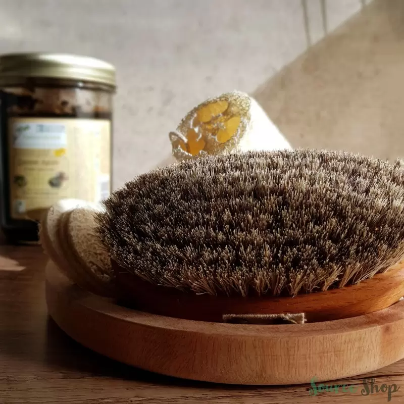 Brosse de massage pour corps en crin - Anaé