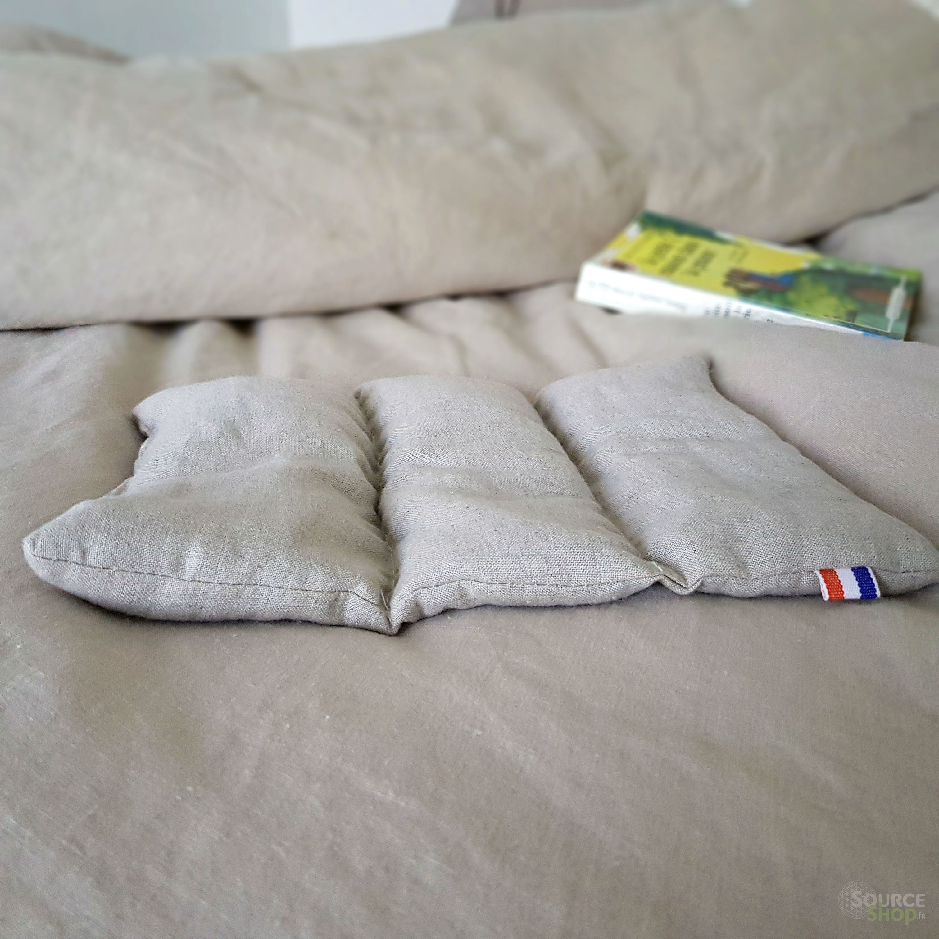 Bouillotte sèche bio en graines de lin – coussin chauffant naturel et écoresponsable
