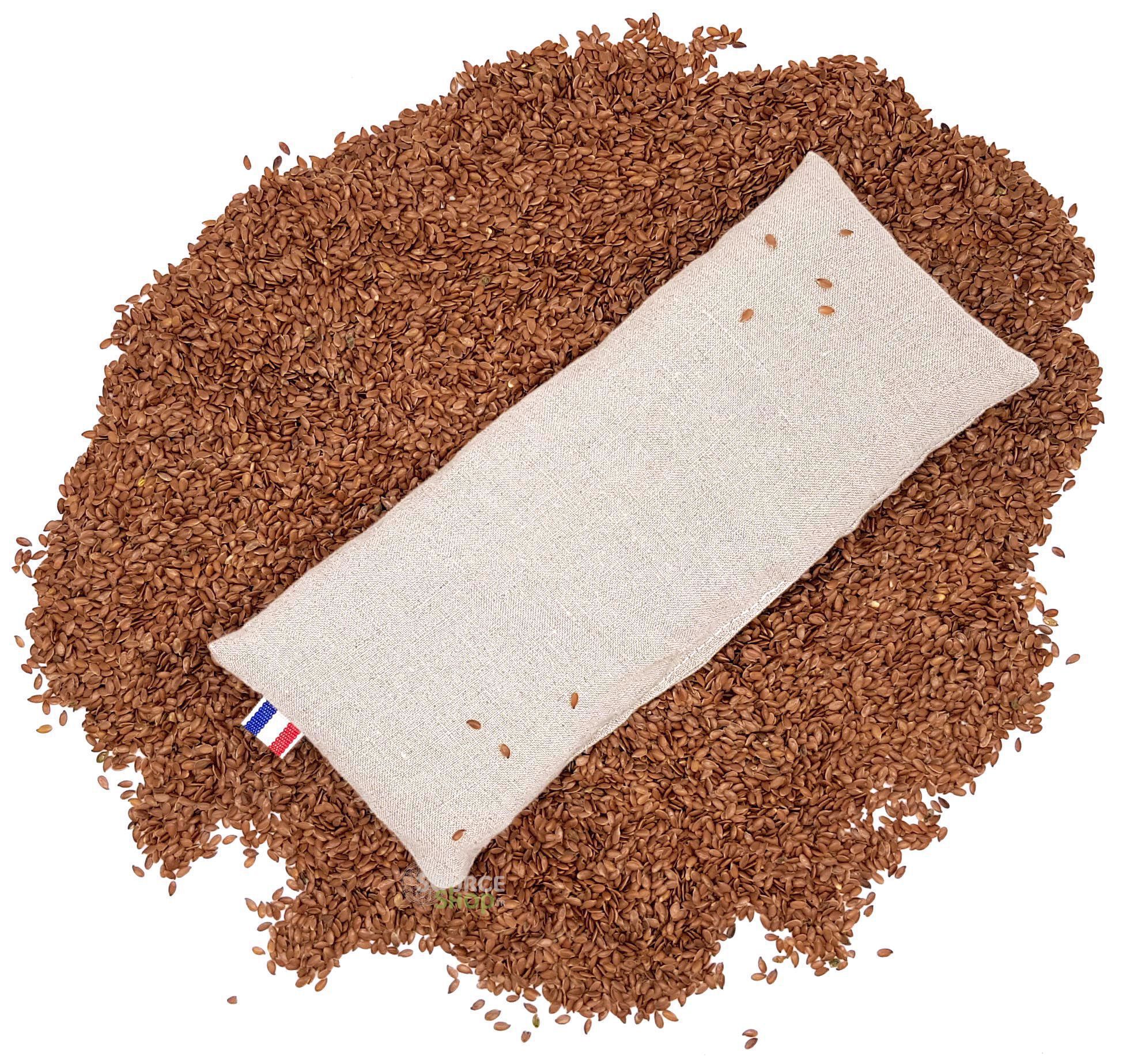 Bouillotte anti-cernes pour yeux BIO en graines de lin - Artisanal