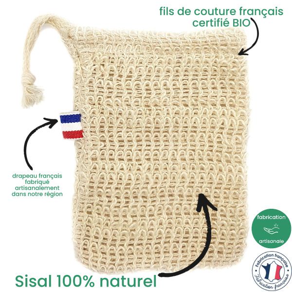 Filet à savon en sisal artisanal made in France – Source Shop