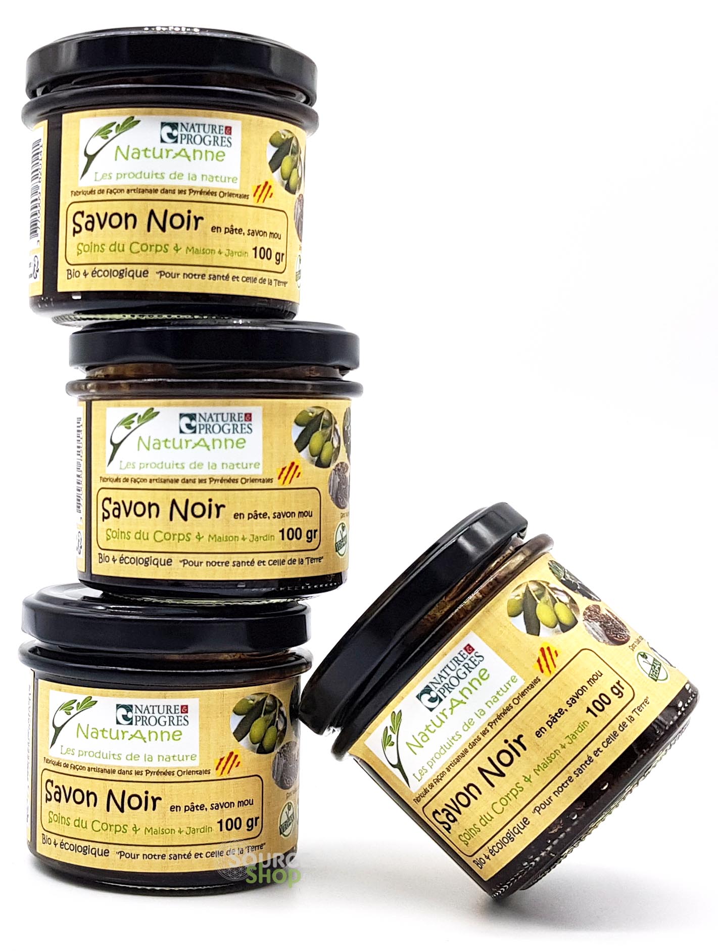 Savon noir bio en pâte, fabriqué artisanalement en France